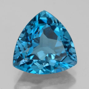 Topazio naturale blu da 6,69 ct, trillion, VVS
