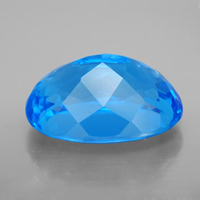Topazio naturale blu da 11,54 ct, taglio ovale, VS