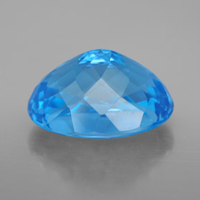 Topazio naturale blu da 8,09 ct, taglio ovale, VVS