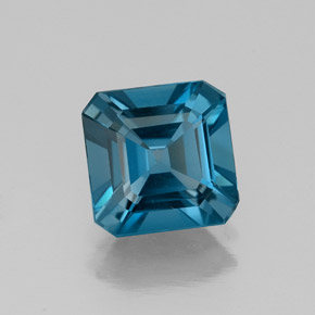 Topazio naturale blu da 1,75 ct, taglio smeraldo, VS