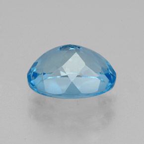 Topazio naturale blu da 2,50 ct, taglio ovale, VVS-VS