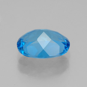 Topazio naturale blu da 2,16 ct, taglio ovale, VVS
