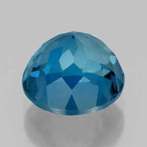 Topazio naturale blu da 2,88 ct, taglio rotondo, VVS-VS