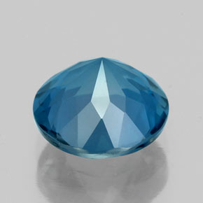 Topazio naturale blu da 2,14 ct, taglio rotondo, VVS-VS