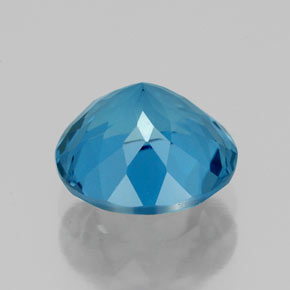 Topazio naturale blu da 2,35 ct, taglio rotondo, VVS-VS