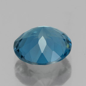 Topazio naturale blu da 2,00 ct, taglio rotondo, VS