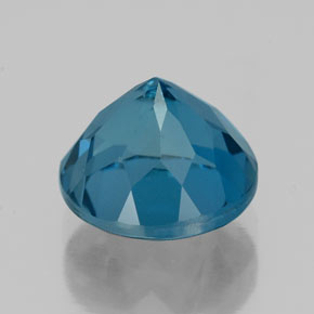 Topazio naturale blu da 2,78 ct, taglio rotondo, VS