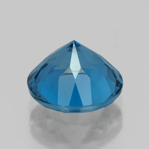 Topazio naturale blu da 2,34 ct, taglio rotondo, VVS