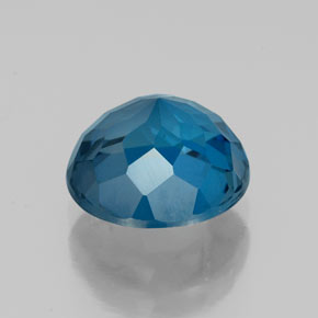 Topazio naturale blu da 2,52 ct, taglio rotondo, VVS