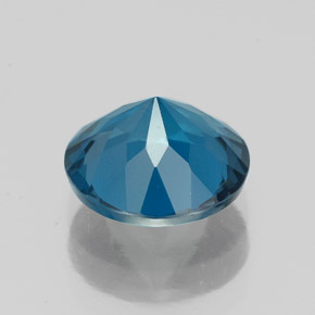 Topazio naturale blu da 2,26 ct, taglio rotondo, VS