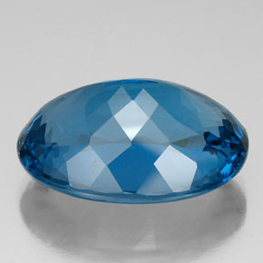 Topazio naturale blu da 46,22 ct, taglio ovale, VVS