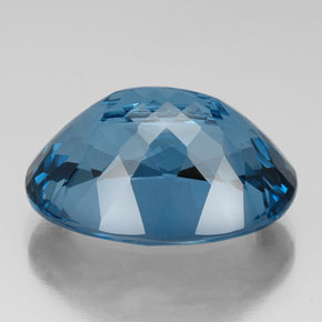 Topazio naturale blu da 44,21 ct, taglio ovale, VVS