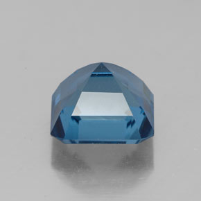Topazio naturale blu da 3,41 ct, taglio smeraldo, VS-SI
