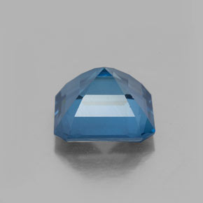 Topazio naturale blu da 2,85 ct, taglio smeraldo, VS