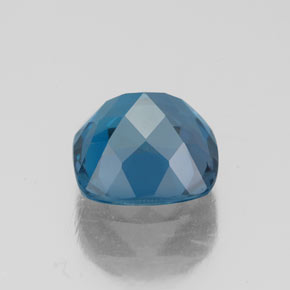 Topazio naturale blu da 2,84 ct, taglio a cuscino, VS