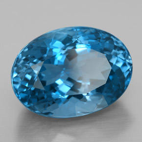 Topazio naturale blu da 15,02 ct, taglio ovale, VS
