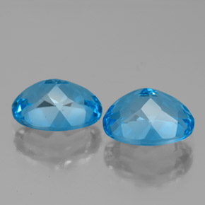Topazio naturale blu da 4,85 ct, taglio ovale, VVS-VS
