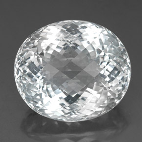 Topazio naturale bianco da 86,40 ct, taglio ovale, VVS