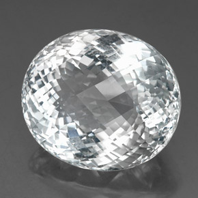 Topazio naturale bianco da 86,40 ct, taglio ovale, VVS