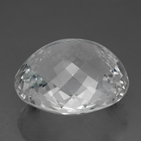 Topazio naturale bianco da 86,40 ct, taglio ovale, VVS