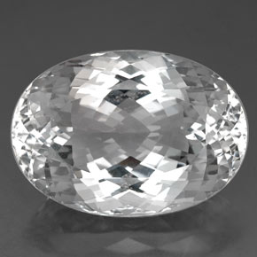 Topazio naturale bianco da 80,85 ct, taglio ovale, VVS