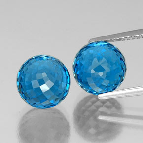 Topazio naturale blu da 13,85 ct, sfera / palla, VVS-VS