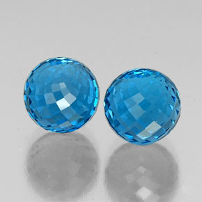 Topazio naturale blu da 13,85 ct, sfera / palla, VVS-VS
