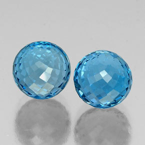 Topazio naturale blu da 11,51 ct, sfera / palla, VVS-VS