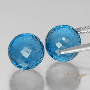 Topazio naturale blu da 13,05 ct, sfera / palla, VS