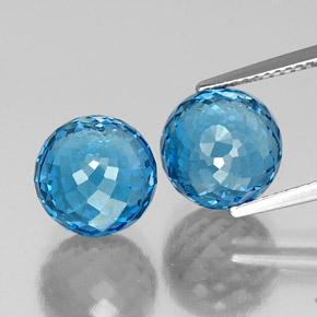 Topazio naturale blu da 14,32 ct, sfera / palla, VVS