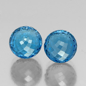 Topazio naturale blu da 14,32 ct, sfera / palla, VVS