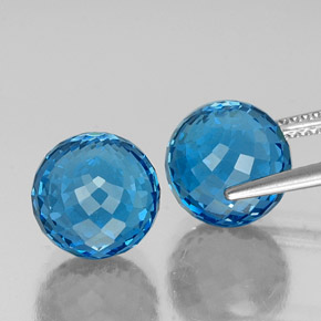 Topazio naturale blu da  ct, sfera / palla, VS