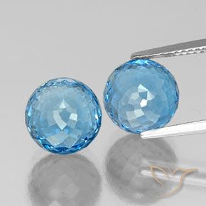 13.29ctw Naturale Blu svizzero Topazio, Sfera, VVS-VS