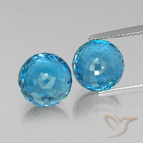 13.53ctw Naturale Blu svizzero Topazio, Sfera, VVS-VS