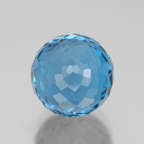 Topazio naturale blu da 6,55 ct, sfera / palla, VS