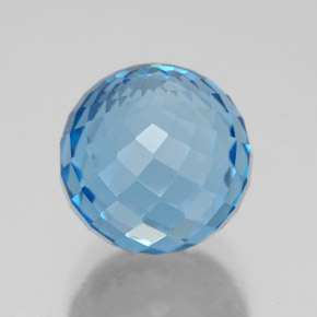 Topazio naturale blu da 7,53 ct, sfera / palla, VS