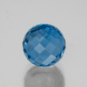 Topazio Blu London naturale da 5.52 ct, Sfera, VVS-VS