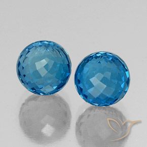 Gemme di Topazio Blu London naturale da 9.04 ct, Sfera, VVS-VS