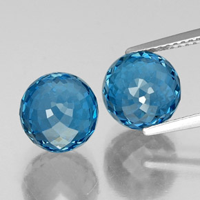 Topazio naturale blu da 11,06 ct, sfera / palla, VVS-VS