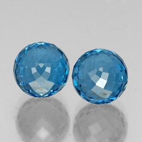 Topazio naturale blu da 11,06 ct, sfera / palla, VVS-VS