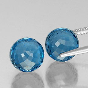 Topazio naturale blu da 11,06 ct, sfera / palla, VVS-VS