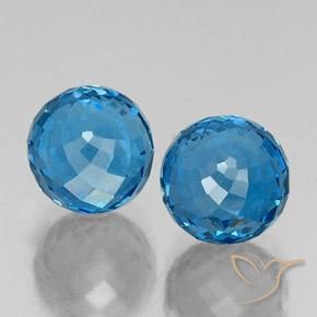 Gemme di Topazio Blu svizzero naturale da 11.44 ct, Sfera, VS