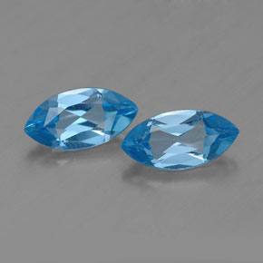Topazio naturale blu da  ct, marchesa, VVS-VS