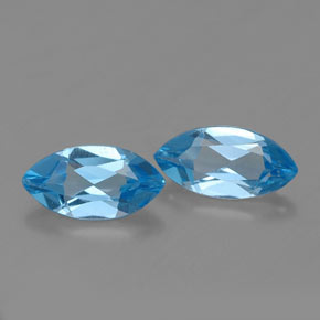 Topazio naturale blu da  ct, marchesa, VVS-VS