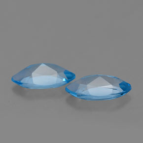 Topazio naturale blu da  ct, marchesa, VVS-VS