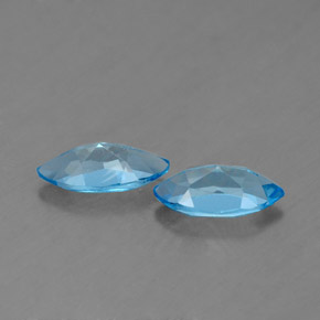Topazio naturale blu da  ct, marchesa, VVS-VS