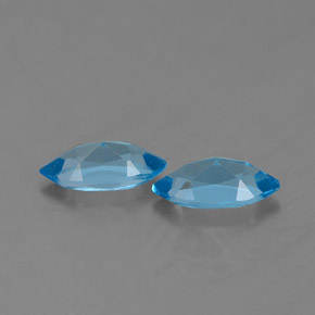 Topazio naturale blu da  ct, marchesa, VVS-VS