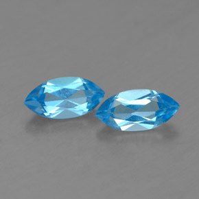 Topazio naturale blu da  ct, marchesa, VS