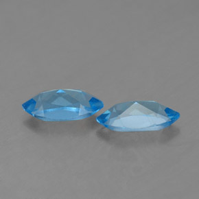 Topazio naturale blu da  ct, marchesa, VS