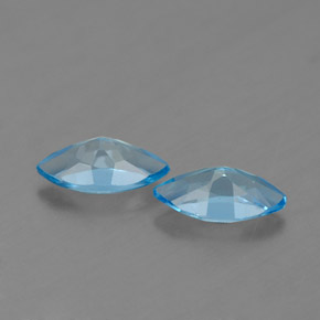 Topazio naturale blu da  ct, marchesa, VVS-VS